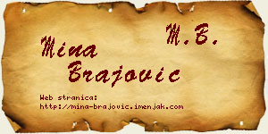 Mina Brajović vizit kartica